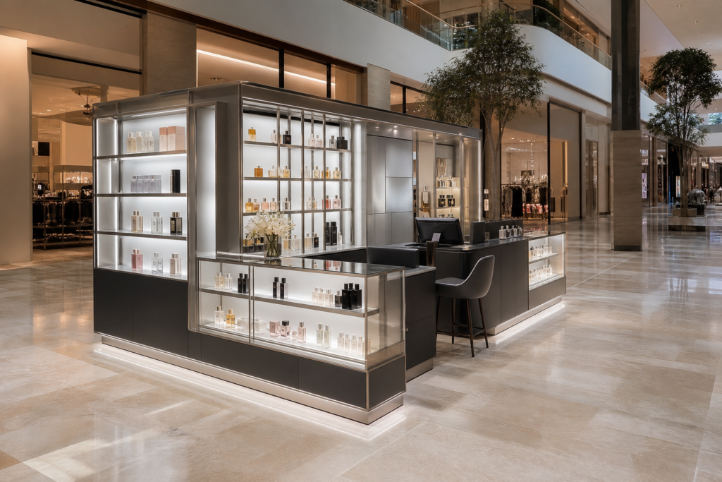 Premium retail fixture designed for mall approval